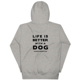 Grey Hoodie - Dog Save The People Classic Logo